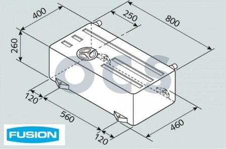 R&eacute;servoir d&#039;eau Fusion 63 LITRE allong&eacute;