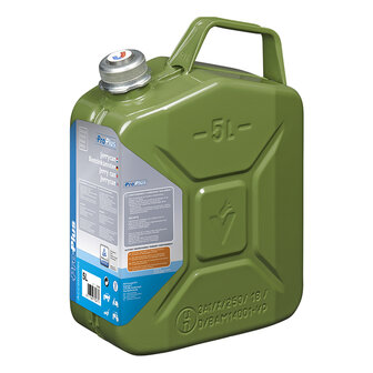 Jerrycan 5L m&eacute;tal vert avec bouchon magn&eacute;tique &agrave; vis homologu&eacute; UN &amp; T&uuml;V/GS