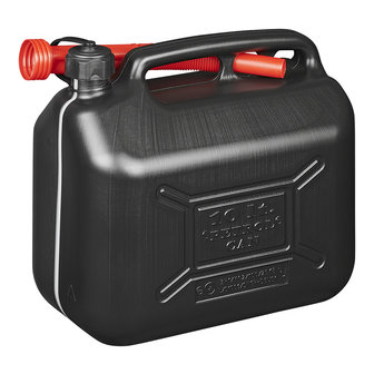 Jerrycan 10L kunststof zwart UN-gekeurd