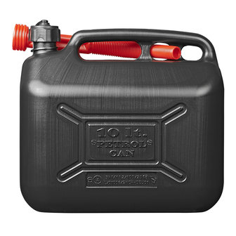 Jerrycan 10L plastique noir approuv&eacute; par l&#039;ONU