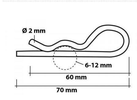 Ressort de verrouillage seulement 2mm / 6-12mm