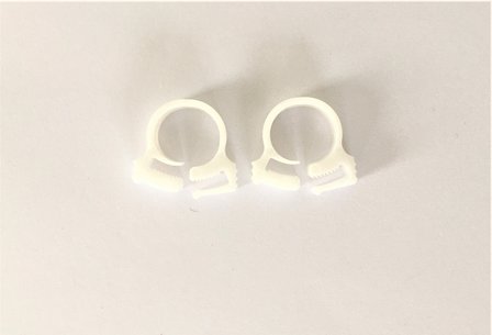 Collier de serrage en plastique (13,7-15,3mm.) set de 2 pi&egrave;ces