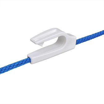 Crochets de garde-boue, plastique, pour fil de garde-barri&egrave;re 6-8mm, blanc