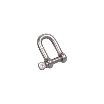 Attache D courte 4mm, acier inoxydable A4 AISI 316, 750 daN