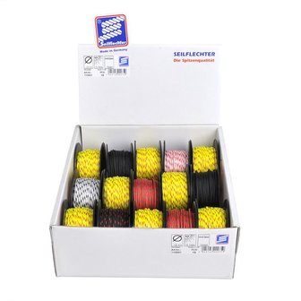 Mini-cordon Novoleen, 1,5mm, 15m, assortis, 150 daN