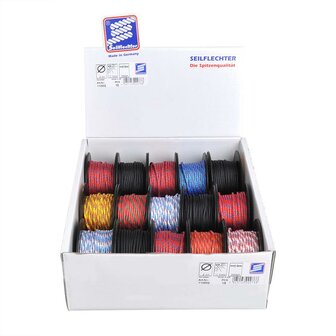 Mini-cordon Novoleen, 2mm, 10m, assortis, 255 daN