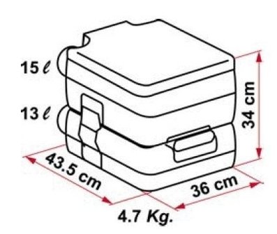 Fiamma Bi-Pot Draagbaar Toilet (34) 15 ltr.