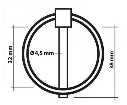 Goupille de verrouillage 4,5 mm avec anneau