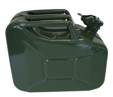 Jerrycan 10L metaal zwart UN- &amp; T&uuml;V/GS-gekeurd