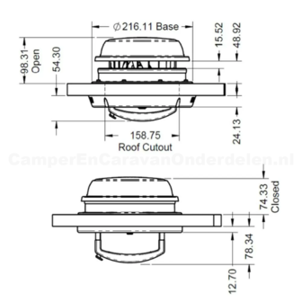 MaxxFan Dome Zwart LED