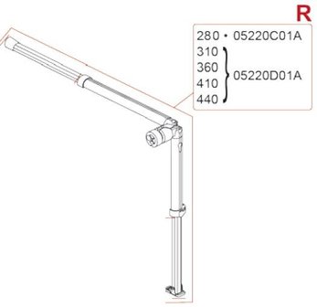 Rafter en Support Leg (rechts) OP=OP