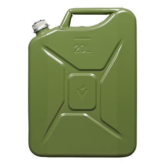 Jerrycan 20L metaal groen  UN- &amp; T&uuml;V/GS-gekeurd