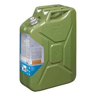 Jerrycan 20L m&eacute;tal vert avec bouchon magn&eacute;tique &agrave; vis homologu&eacute; UN &amp; T&uuml;V/GS