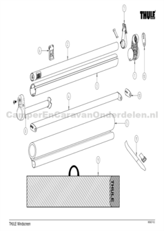 Thule Windscreen 1,50, Uitval 300