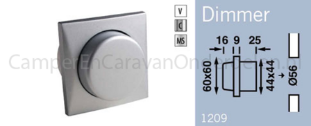 LED Dimmer mat-zilver