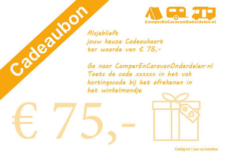 Cadeaubon 75 euro