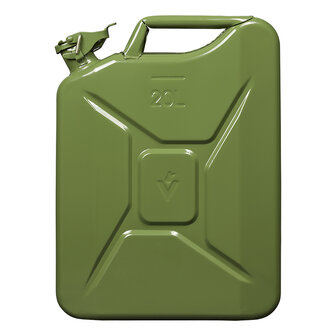 Jerrycan 20L m&eacute;tal vert approuv&eacute; UN &amp; T&uuml;V/GS