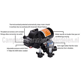 Pompe &agrave; eau auto-amor&ccedil;ante MHD (7 Ltr) 12V