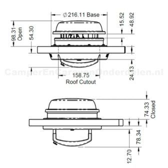 MaxxFan Dome Wit LED