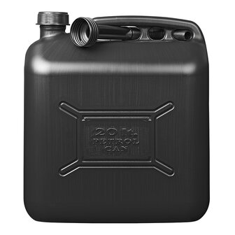 Jerrycan 20L kunststof zwart UN-gekeurd