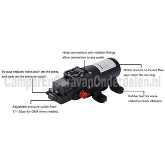 Pompe &agrave; eau auto-amor&ccedil;ante MHD (7 Ltr) 12V