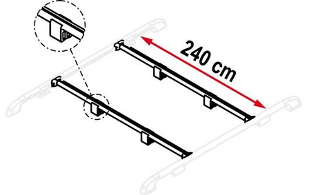 FIXING BAR RAIL DAKLIGGER