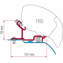 Adapter F65 Kit Fiat Ducato - Citroen Jumper - Peugeot Boxer H3 &gt;2006na bouwjaar 06/2006