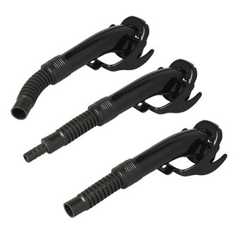 Verseur m&eacute;tal noir flexible adapt&eacute; &agrave; l&#039;essence et au diesel (art. 530080 - 530081 - 530109)
