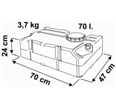 Fiamma Schoon- watertank 70 ltr.