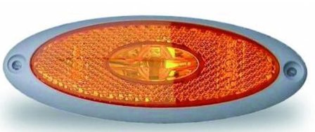 Largeur lumi&egrave;re orange ovale blanc cadre LED