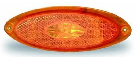 Largeur lumi&egrave;re orange ovale blanc cadre LED
