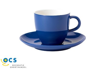 Gimex Promoline Tasse et soucoupe bleu marine