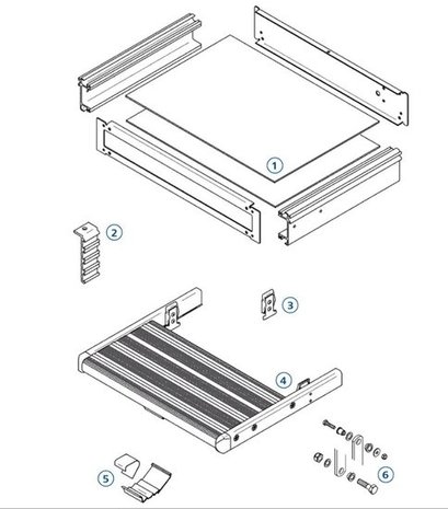 MONTAGESET voor Thule Step Slide Out