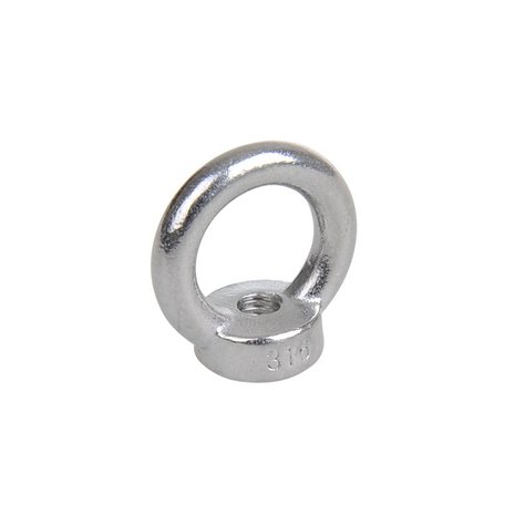 Ecrou à bague M6, acier inoxydable A4 AISI 316