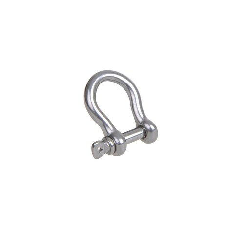 Manille de harpe courte 5mm, acier inoxydable A4 AISI 316, 1.000 daN