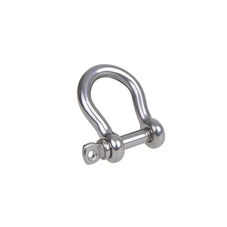 Manille de harpe courte 6mm, A4 acier inoxydable AISI 316, 1.500 daN