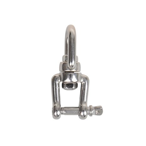 Serrure pivotante 6mm, acier inoxydable A4 AISI 316, oeillet / fourche, 1.350 daN