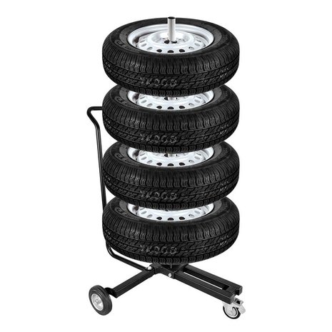 Support de roue mobile avec poignée pour 4 pneus