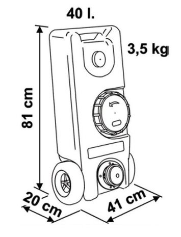 Fiamma roltank 40 liter grijs