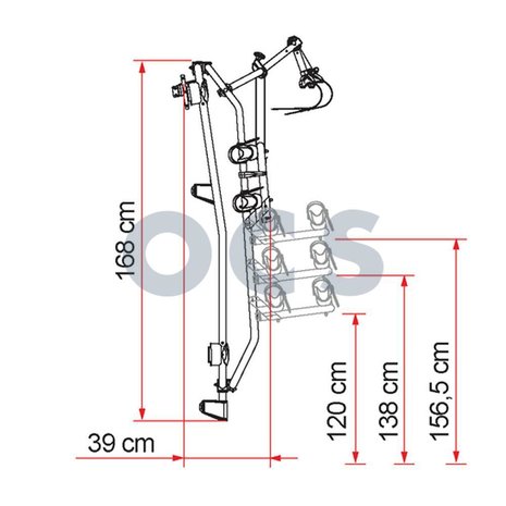 CARRY-BIKE FRAME SPRINTER 3 BIKES - DEEP BLACK