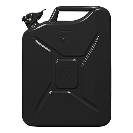 Jerrycan 20L metaal zwart UN- & T??V/GS-gekeurd