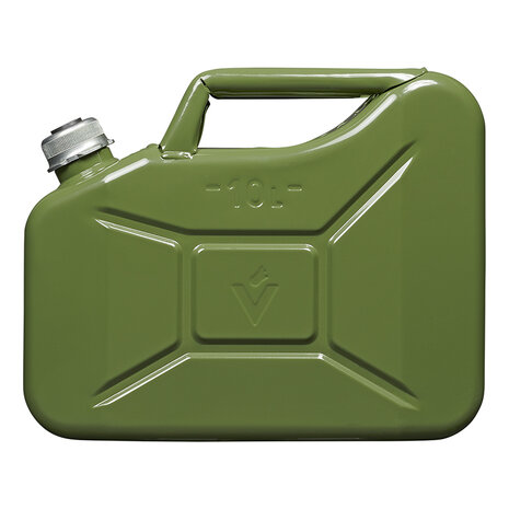 Jerrycan 10L metaal groen met magnetische schroefdop UN- & TüV/GS-gekeurd