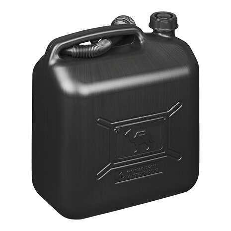 Jerrycan 20L kunststof zwart UN-gekeurd