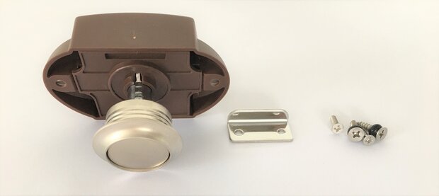 MHD Kast-Toiletdeurslot Push-Lock COMPLEET