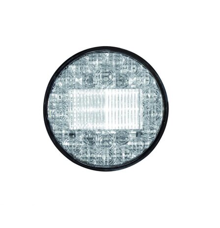 Verlating Vlak Buurt Mistachterlicht met reflector LED rond wit glas voor Camper Caravan -  CamperEnCaravanOnderdelen.nl