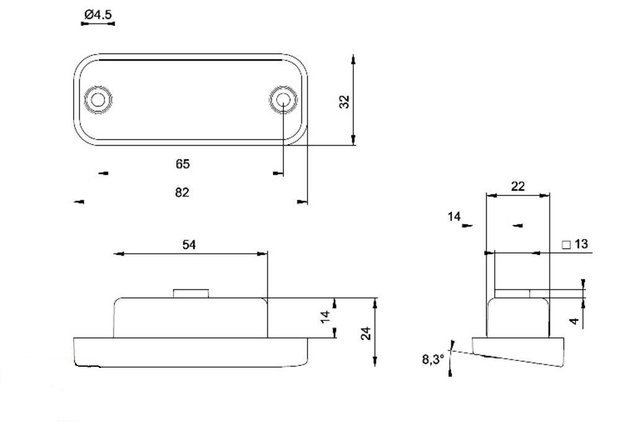 Kentekenverlichting inbouw LED