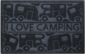 Campking-Deurmat-I-Love-Camping-Zwart